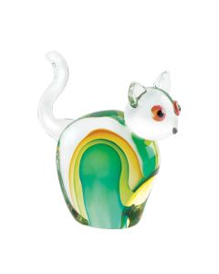 BEAUTIFUL KITTY CAT ART GLASS