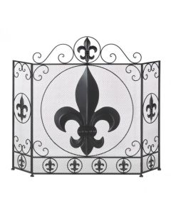 FLEUR-DE-LIS FIREPLACE SCREEN
