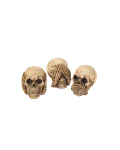 SCARY SEE NO EVIL SKULLS
